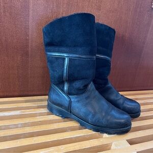 La Canadienne Shearling and Leather Winter Boots